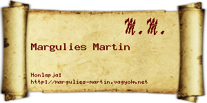 Margulies Martin névjegykártya