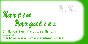 martin margulies business card